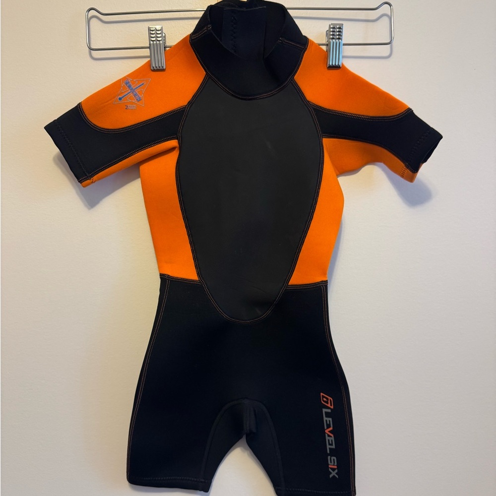 Orange and Black Wetsuit